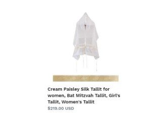 Buy premium quality woman tallit hand-painted by expert craftsmen!