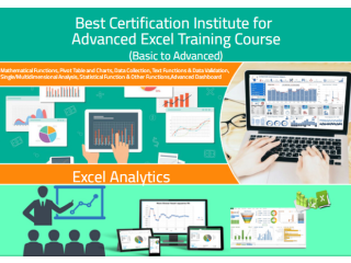 Excel Course in Delhi, 110098. Best Online Live Advanced Excel Training in Bhopal by IIT Faculty , [ 100% Job in MNC]