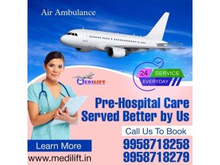 Use Exquisite ICU Setup Air Ambulance in Hyderabad by Medilift