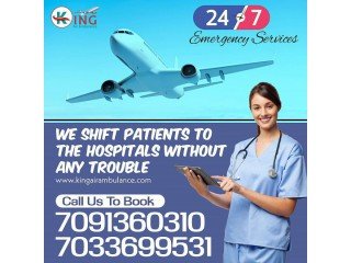 Get Finest Air Ambulance Service in Kolkata with Medical Tool by King