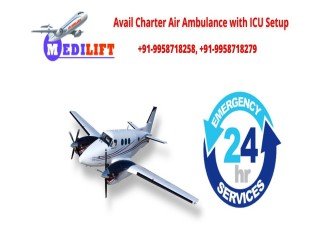 Hi-Level CCU Air Ambulance Services in Delhi by Medilift