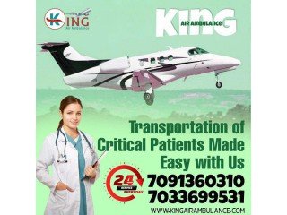 Avail of the Cheapest Cost King Air Ambulance in Guwahati by King