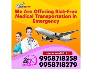 Book Exquisite Charter Air Ambulance in Ranchi by Medilift with All High Tech Amenities