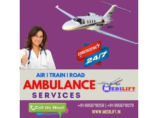 Urgently Book Medilift Air Ambulance in Patna with All Remedial Useful at a Low Cost