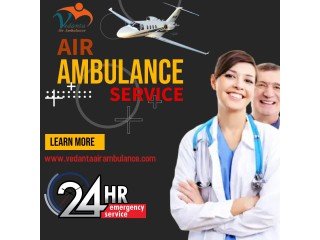 Vedanta Air Ambulance Service in Bokaro with Top-Class Medical Enhancements
