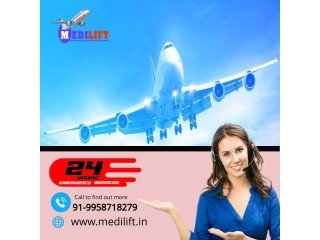 Use Anytime Commercial Air Ambulance Service in Guwahati via Medilift