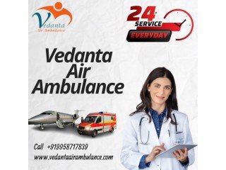 Vedanta Air Ambulance Service in Kochi with Emergency Rescue Medical Team