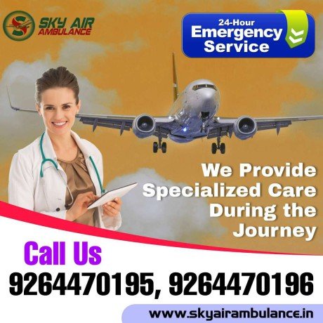 sky-air-ambulance-service-in-varanasi-latest-equipment-big-0
