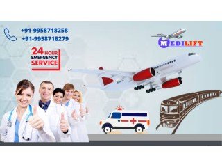 Gain Air Ambulance in Jamshedpur by Medilift with Specialist Medical Care