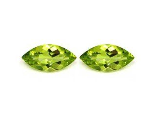 Purchase a Marquise-Matched Pair of Peridot Stone (0.90 Carats)