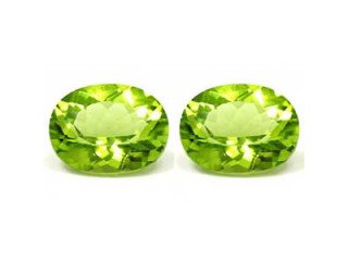 Buy 2.30 Carats Oval Matched Pair Peridot Stone