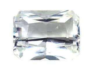 Buy 7.33 Carats Emerald Cut White Sapphire Stone