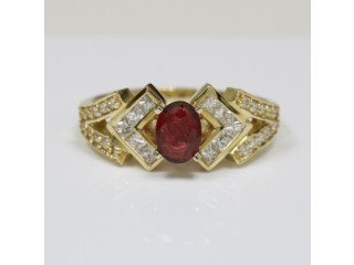 Buy Oval Cut Ruby Prong Set Ring (1.44 Carats)