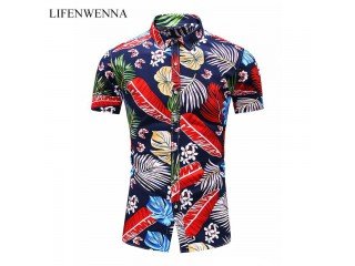 Fashion Print Flower Beach Shirt