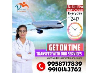 Vedanta  Air Ambulance service in Ahmadabad the best service