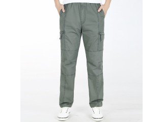 Cargo Pants Cotton Loose Trousers