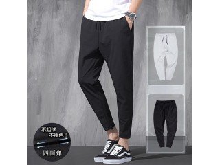 Korean Ice Silk Elastic Trousers