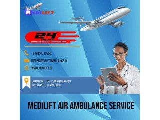 Medilift Air Ambulance Service in Sri Nagar provide special care for ICU Patients.