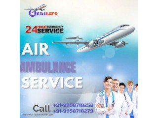 Take Medilift Air Ambulance Service in Sri Nagar with comfortable and safe