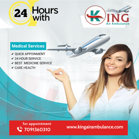 gain-air-ambulance-service-in-dibrugarh-by-king-with-well-equipped-medical-team-big-0