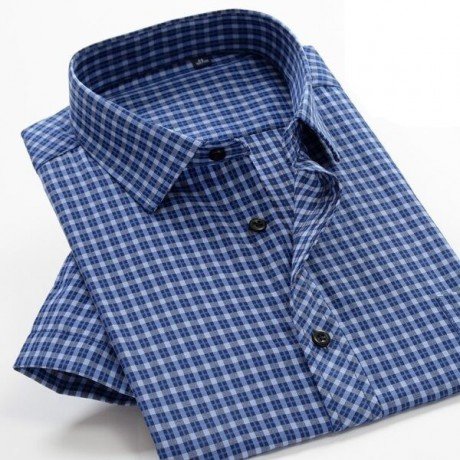 men-plaid-cotton-business-shirt-big-1