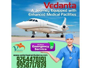 Vedanta Air Ambulance Service in Bagdogra with Highly Specialized MD Doctors