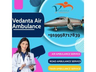 Vedanta Air Ambulance Service in Bikaner with a Very Advanced Caring Medical Team