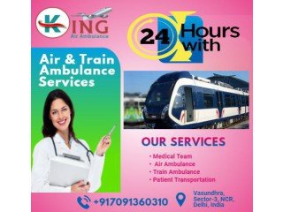 King Train Ambulance Service in Delhi with Advanced Life-Saving Medical Equipment