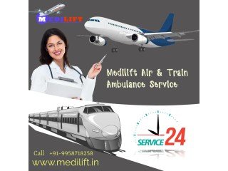 Medilift Train Ambulance Service in Ranchi with the Latest Technical Medical Equipment