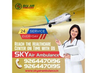 Sky Air Ambulance from Varanasi to Delhi | Completely Authorized