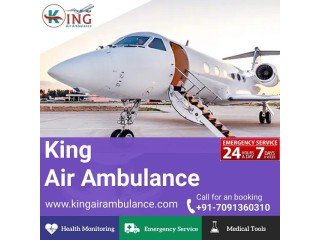 King Air Ambulance Service in Dibrugarh with Full ICU or CCU Medical Setup