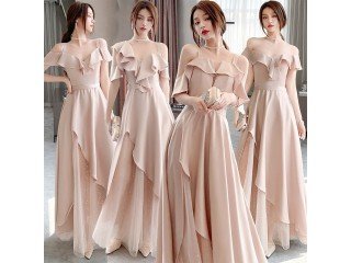 Bridesmaid Dress Sequined Wedding Gown