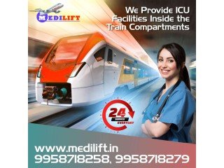 Medilift Train Ambulance in Ranchi with a Highly Dedicated Medical Team