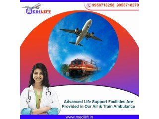 Medilift Train Ambulance from Ranchi with Best Medical Care Team