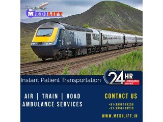 Medilift Train Ambulance in Patna with Life-Saving Medical Facilities